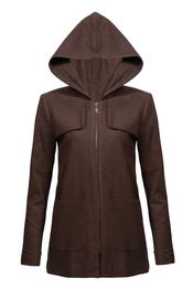 casaco alongado com capuz